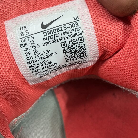 Nike Giannis Immortality 2 Mens Basketball Shoes Sz 8.5 Gray/Coral Lace-Up - Picture 5 of 7